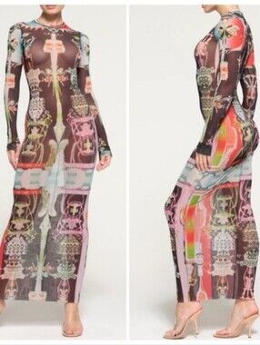 🧚‍♀️✨️🪭 SKIMS SUMMER MESH 🪭✨️🧚‍♀️ DRESS XS BNWT